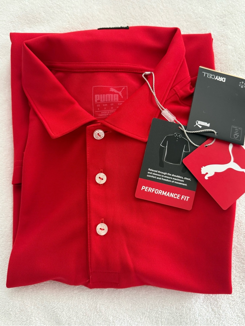 Puma Golf Men's Red Performance Polo Shirt